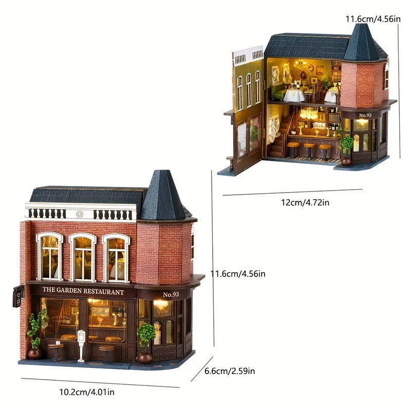 DIY Miniature House | Corner Restaurant - CraftoyX