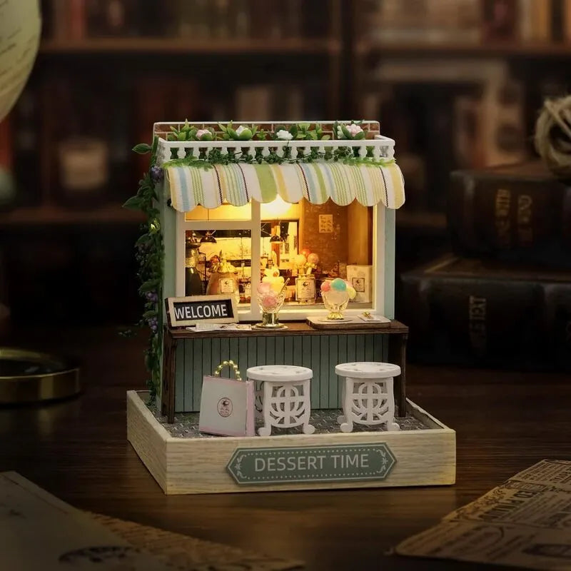 DIY Miniature House | Dessert Time Dollhouse Kit-CraftoyX