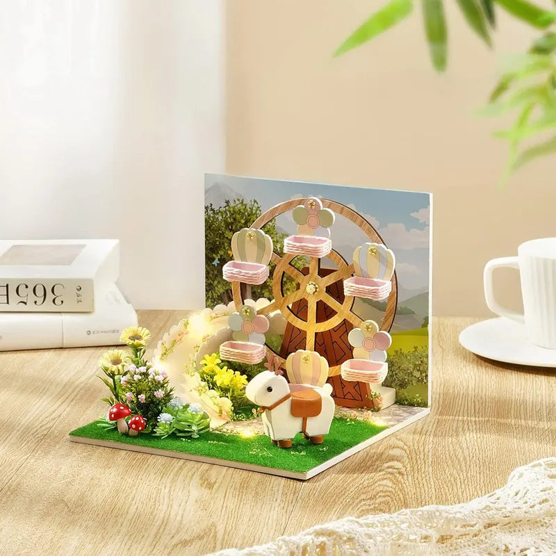 DIY Miniature House | Dream Of The Ferris Wheel Dollhouse Kit-CraftoyX