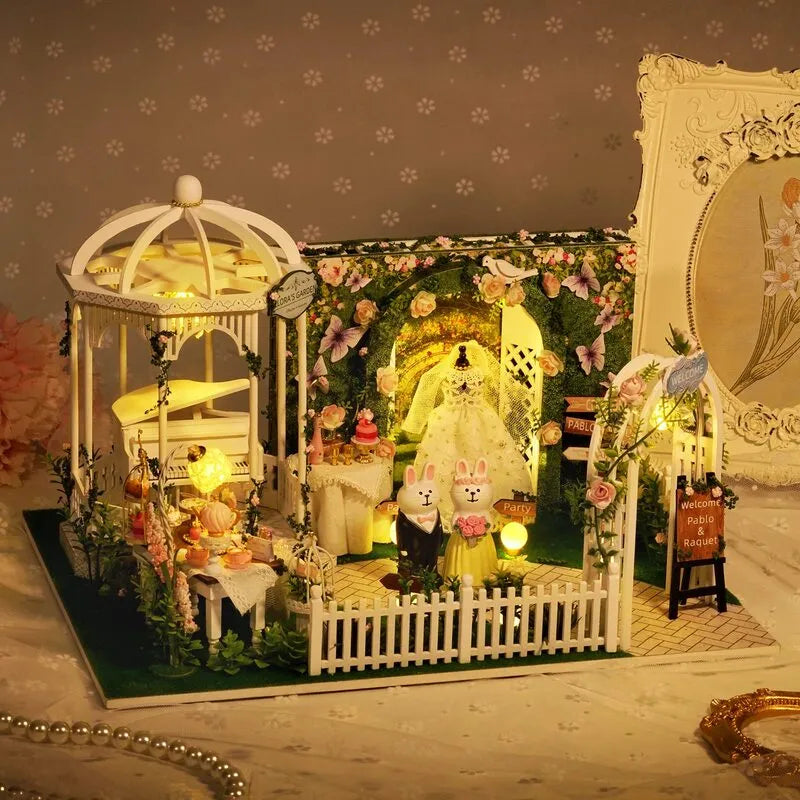 DIY Miniature House | Dream Wedding Dollhouse Kit - CraftoyX