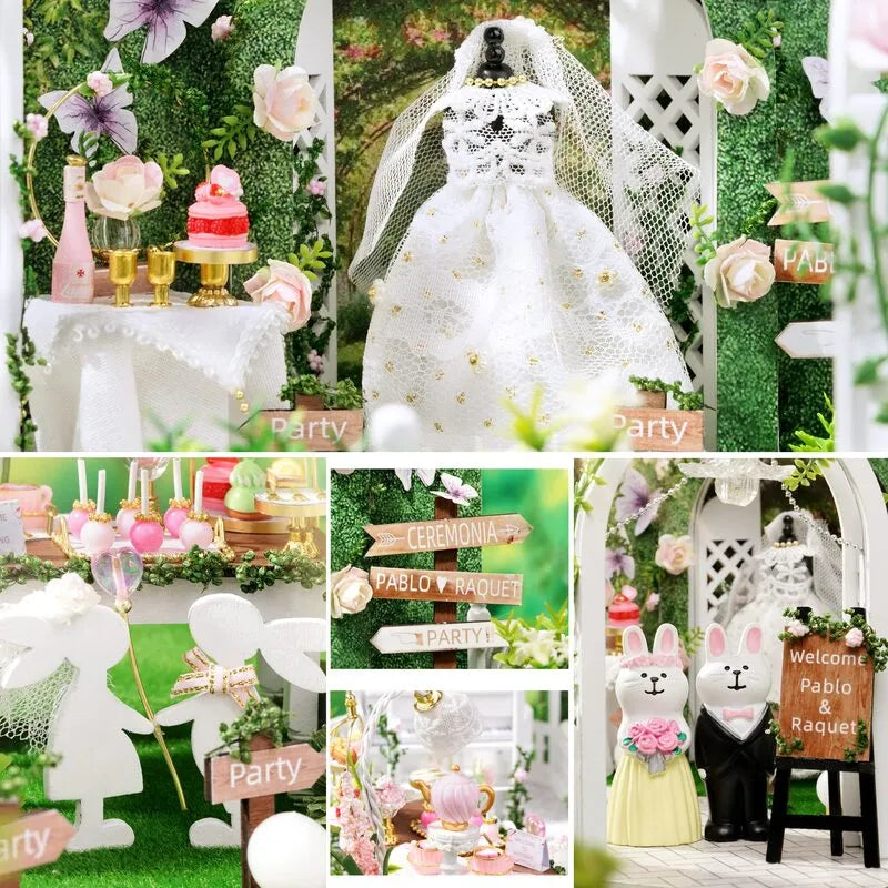 DIY Miniature House | Dream Wedding Dollhouse Kit - CraftoyX