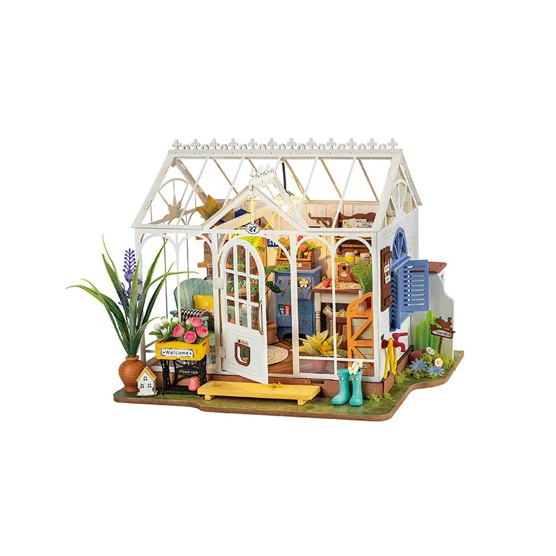 DIY Miniature House | Dreamy Garden House Dollhouse Kit - CraftoyX