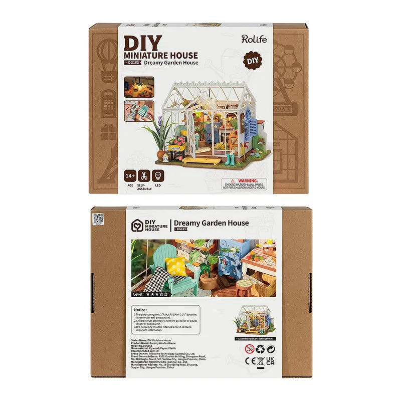 DIY Miniature House | Dreamy Garden House Dollhouse Kit - CraftoyX