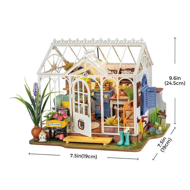 DIY Miniature House | Dreamy Garden House Dollhouse Kit - CraftoyX