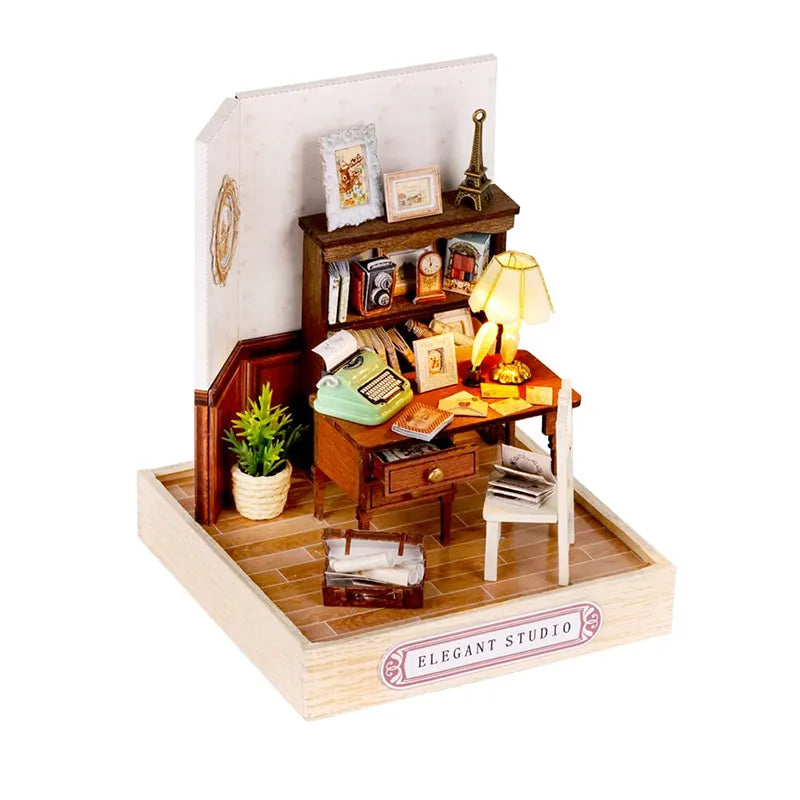 DIY Miniature House | Elegant Studio Dollhouse Kit-CraftoyX