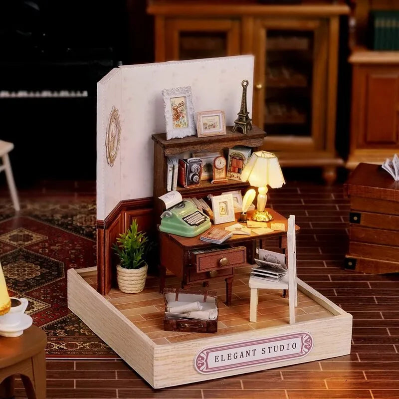 DIY Miniature House | Elegant Studio Dollhouse Kit-CraftoyX