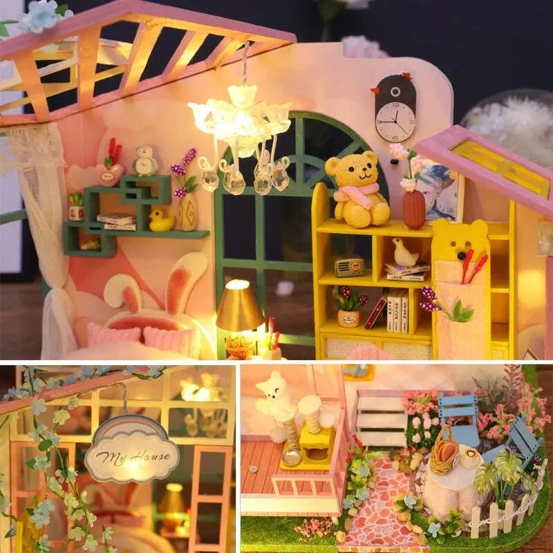 DIY Miniature House | Flower Dreams Dollhouse Kit - CraftoyX