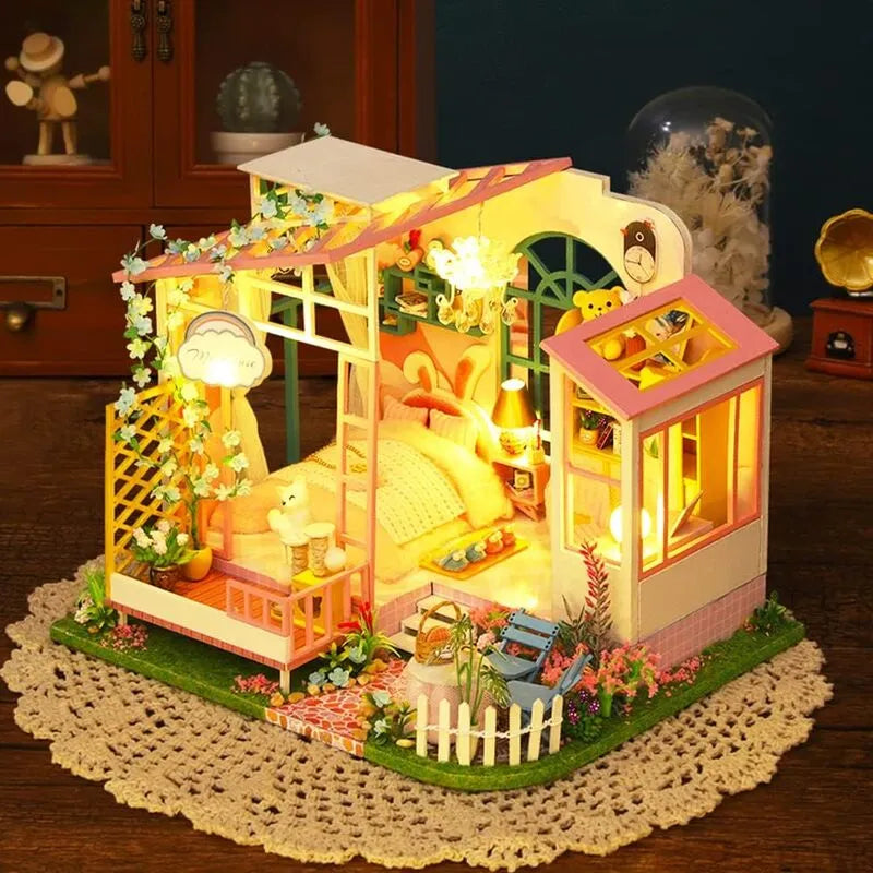 DIY Miniature House | Flower Dreams Dollhouse Kit - CraftoyX