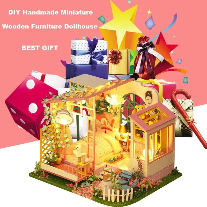 DIY Miniature House | Flower Dreams Dollhouse Kit - CraftoyX