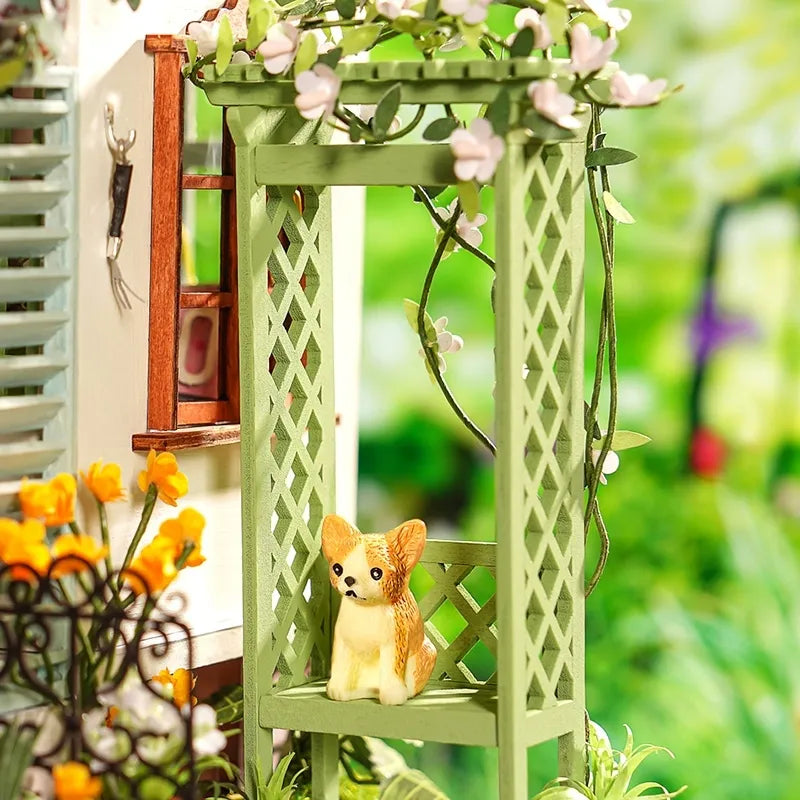 DIY Miniature House | Flowery Sweets&Teas Dollhouse Kit - CraftoyX