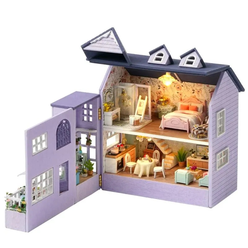 DIY Miniature House | Happy House Dollhouse Kit - CraftoyX