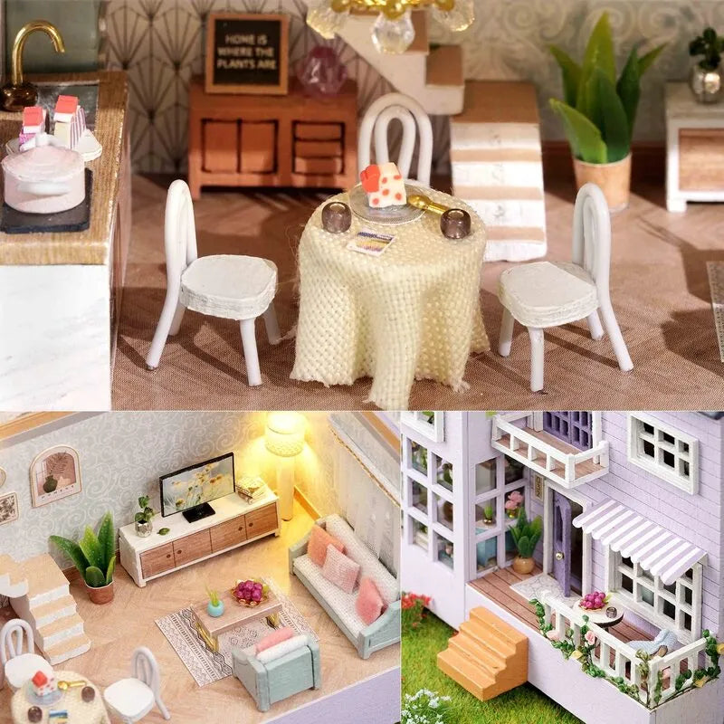 DIY Miniature House | Happy House Dollhouse Kit - CraftoyX