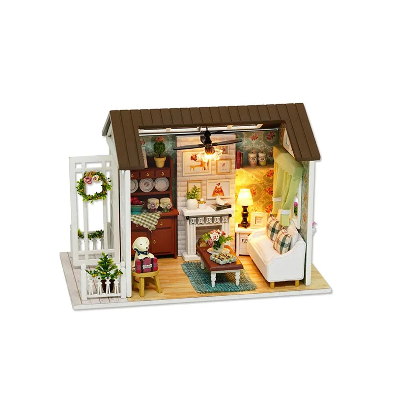 DIY Miniature House | Happy Times Dollhouse Kit-CraftoyX