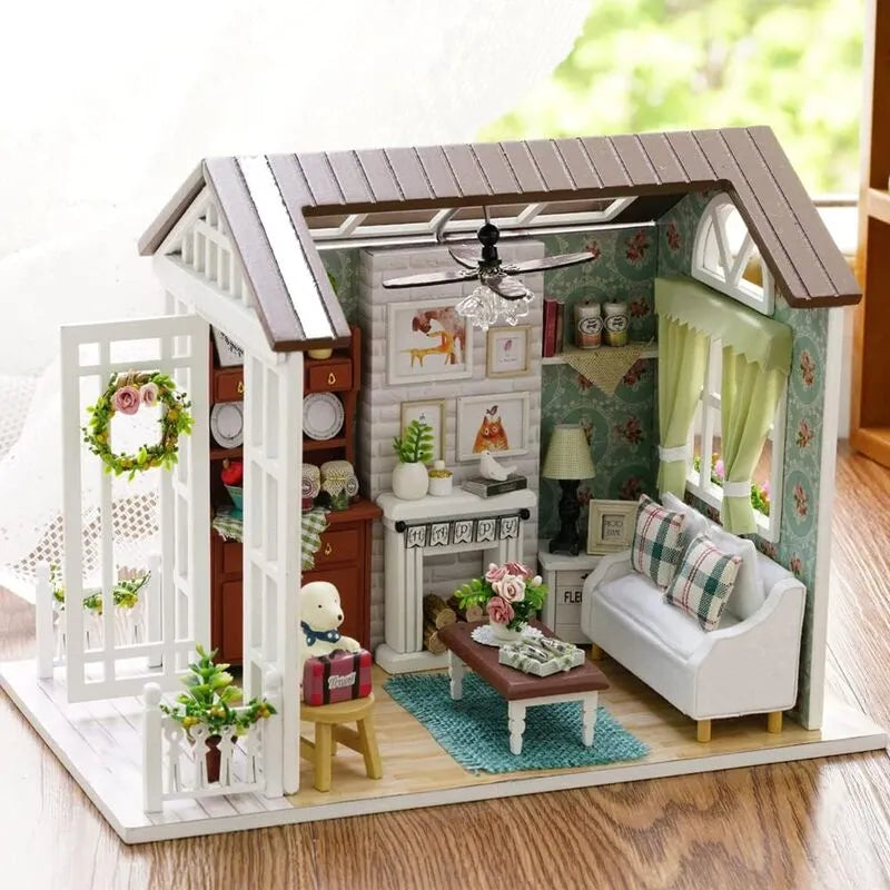 DIY Miniature House | Happy Times Dollhouse Kit-CraftoyX