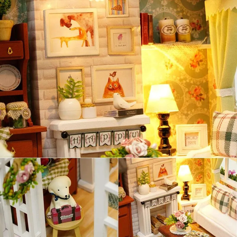 DIY Miniature House | Happy Times Dollhouse Kit-CraftoyX