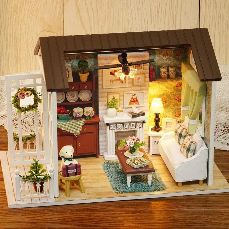 DIY Miniature House | Happy Times Dollhouse Kit-CraftoyX