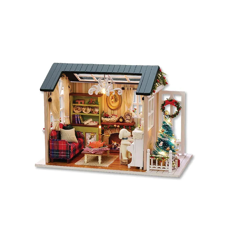 DIY Miniature House | Holiday Times Dollhouse Kit-CraftoyX