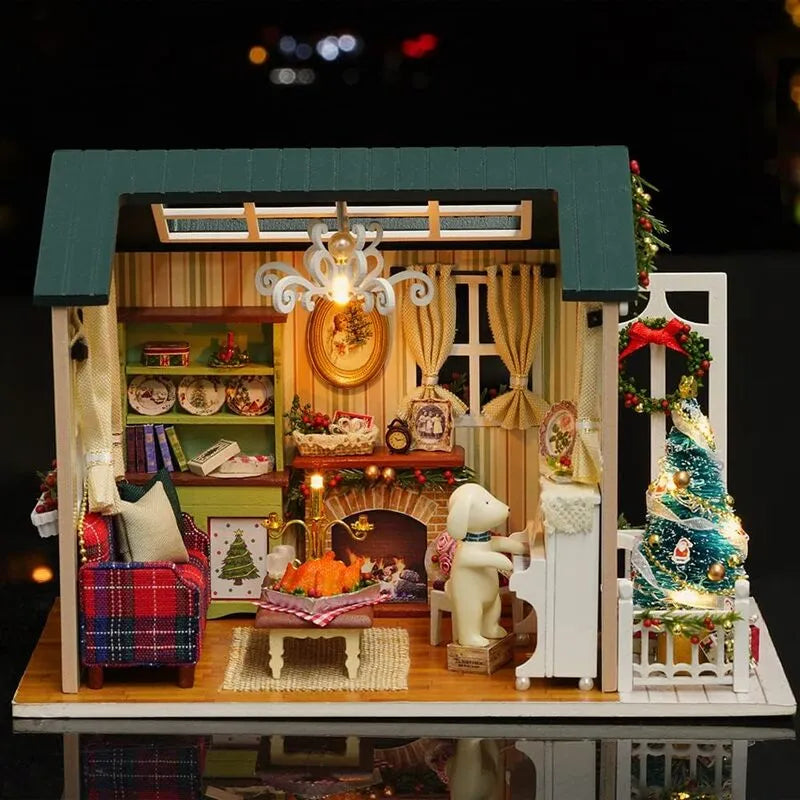 DIY Miniature House | Holiday Times Dollhouse Kit-CraftoyX