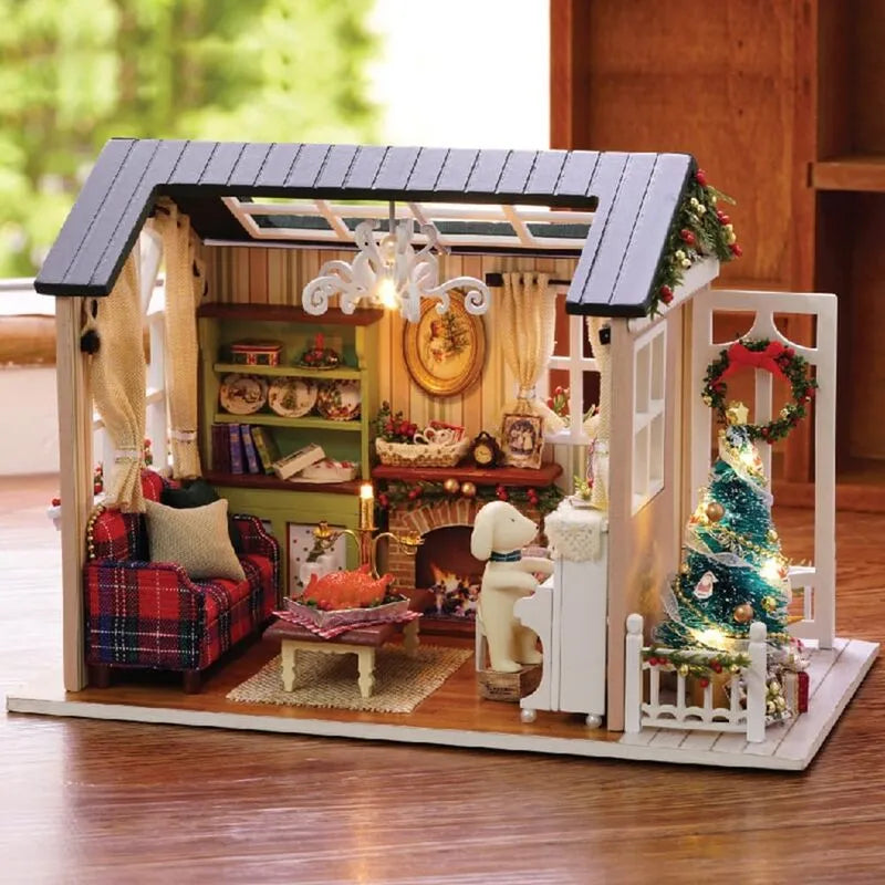 DIY Miniature House | Holiday Times Dollhouse Kit-CraftoyX