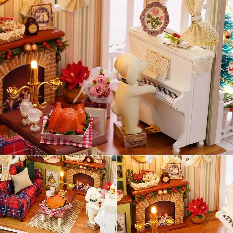 DIY Miniature House | Holiday Times Dollhouse Kit-CraftoyX