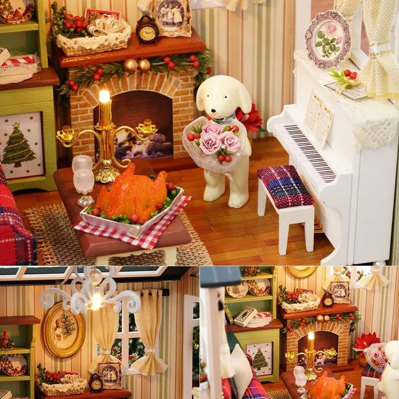 DIY Miniature House | Holiday Times Dollhouse Kit-CraftoyX