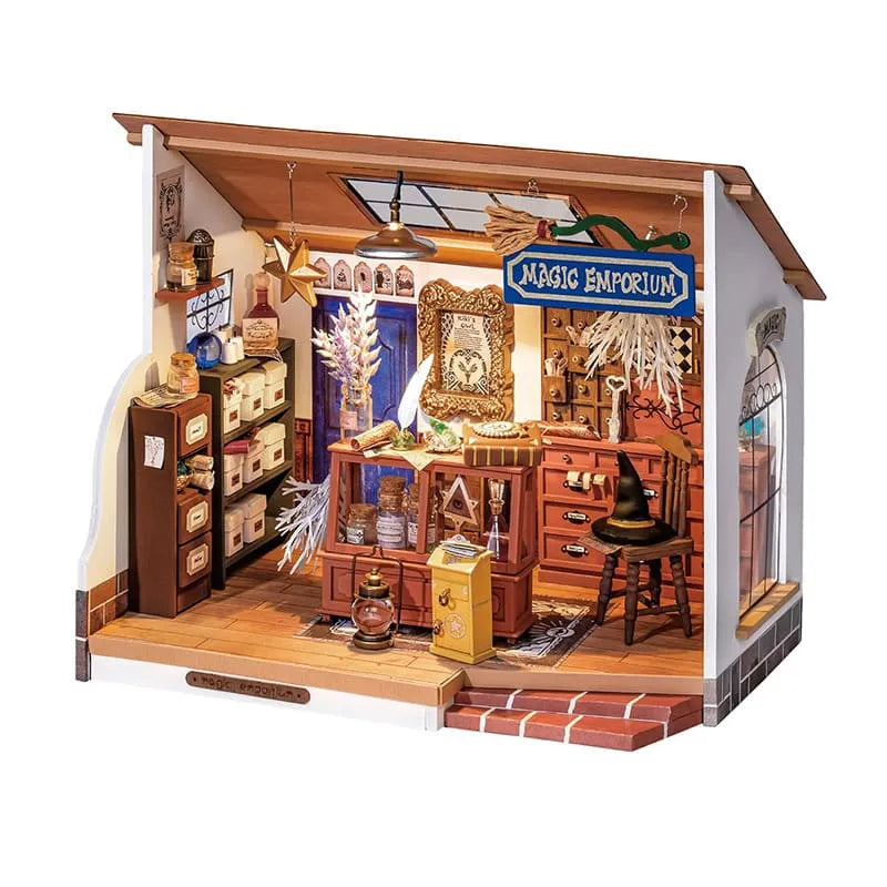 by craftoyx diy miniature house kiki magic emporium finished model display 