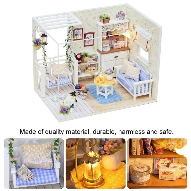 DIY Miniature House | Kitten Diary Dollhouse Kit - CraftoyX