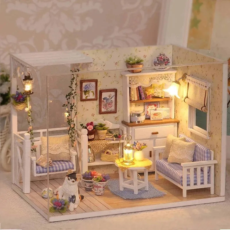 DIY Miniature House | Kitten Diary Dollhouse Kit - CraftoyX