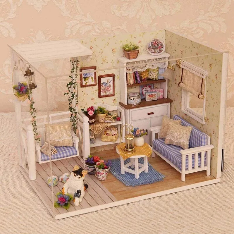 DIY Miniature House | Kitten Diary Dollhouse Kit - CraftoyX