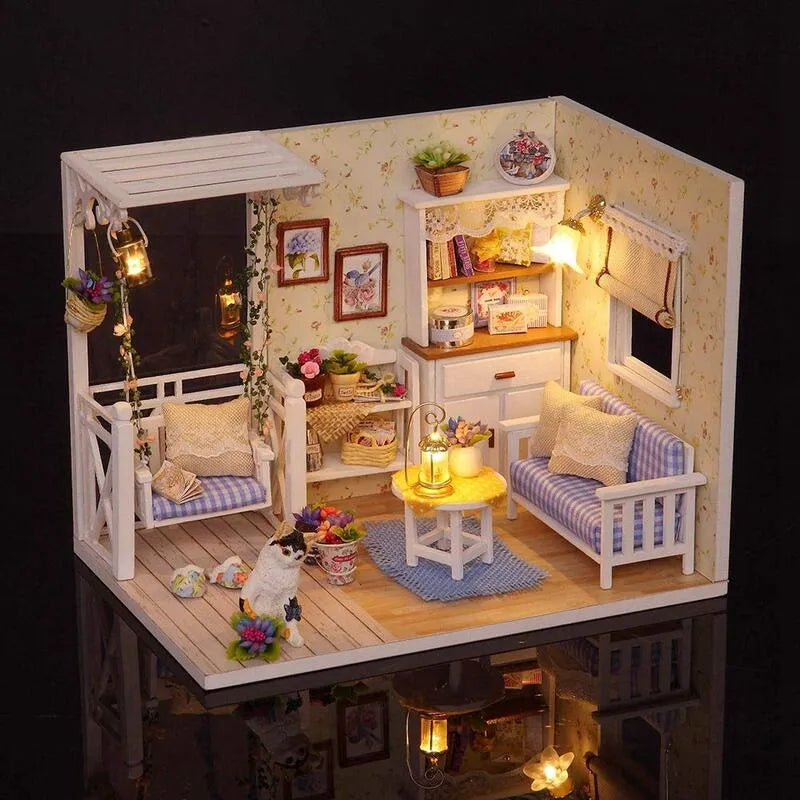 DIY Miniature House | Kitten Diary Dollhouse Kit - CraftoyX