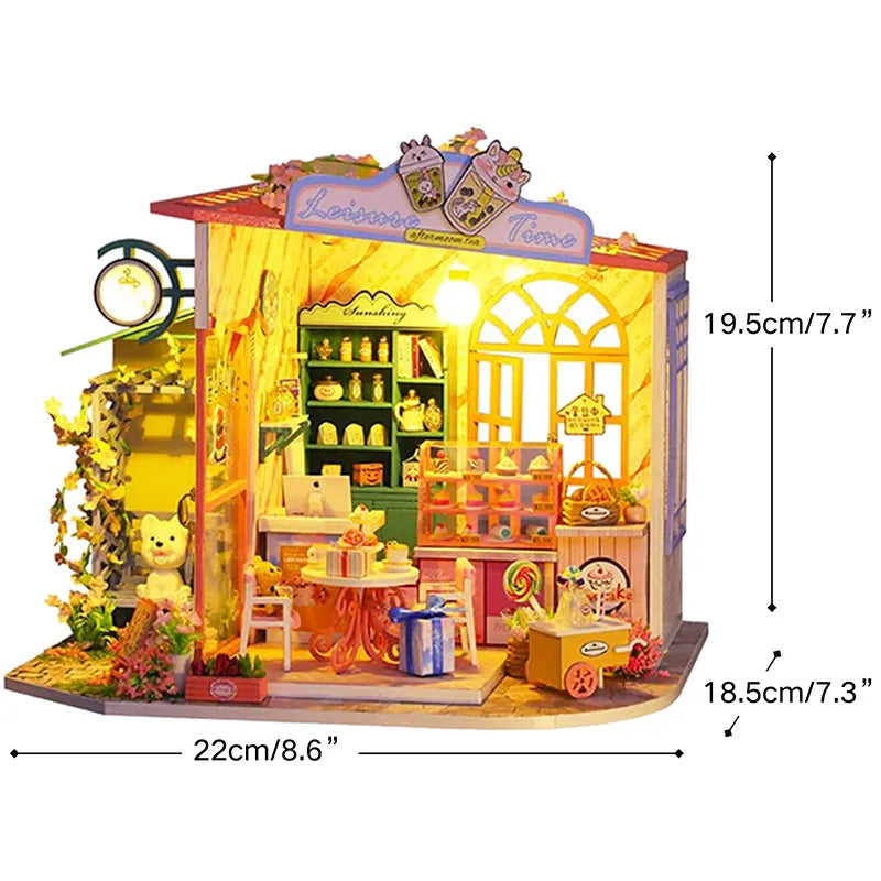 DIY Miniature House | Leisure Time Dollhouse Kit - CraftoyX