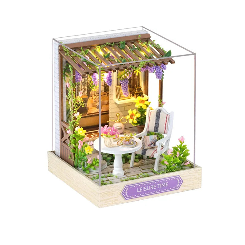 DIY Miniature House | Leisure Time Dollhouse Kit-CraftoyX