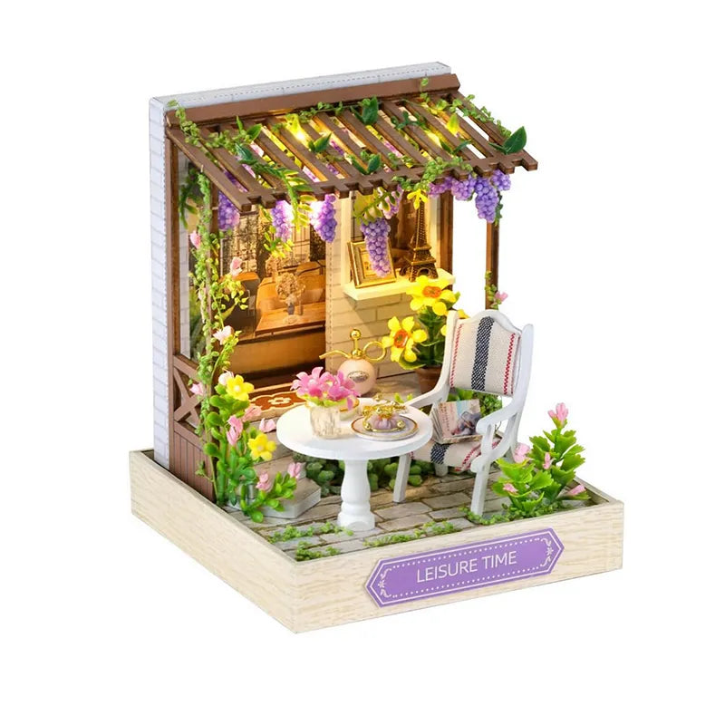 DIY Miniature House | Leisure Time Dollhouse Kit-CraftoyX