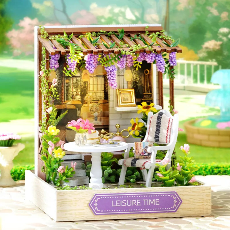 DIY Miniature House | Leisure Time Dollhouse Kit-CraftoyX