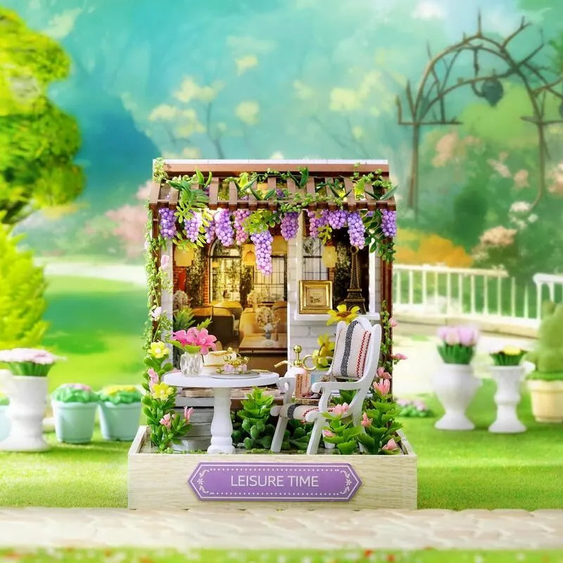 DIY Miniature House | Leisure Time Dollhouse Kit-CraftoyX