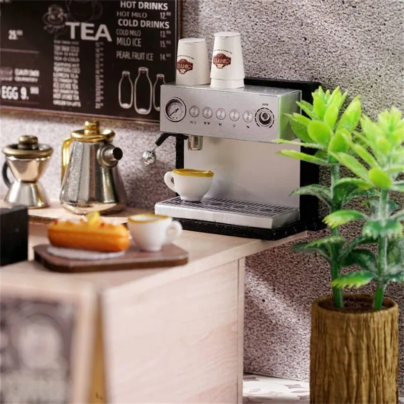 DIY Miniature House | Leisurely Coffee Shop Dollhouse Kit-CraftoyX