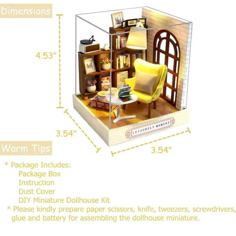 DIY Miniature House | Leisurely Moment Dollhouse Kit-CraftoyX