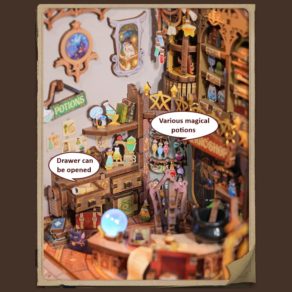 Miniature House Kit | Magic Shop-CraftoyX