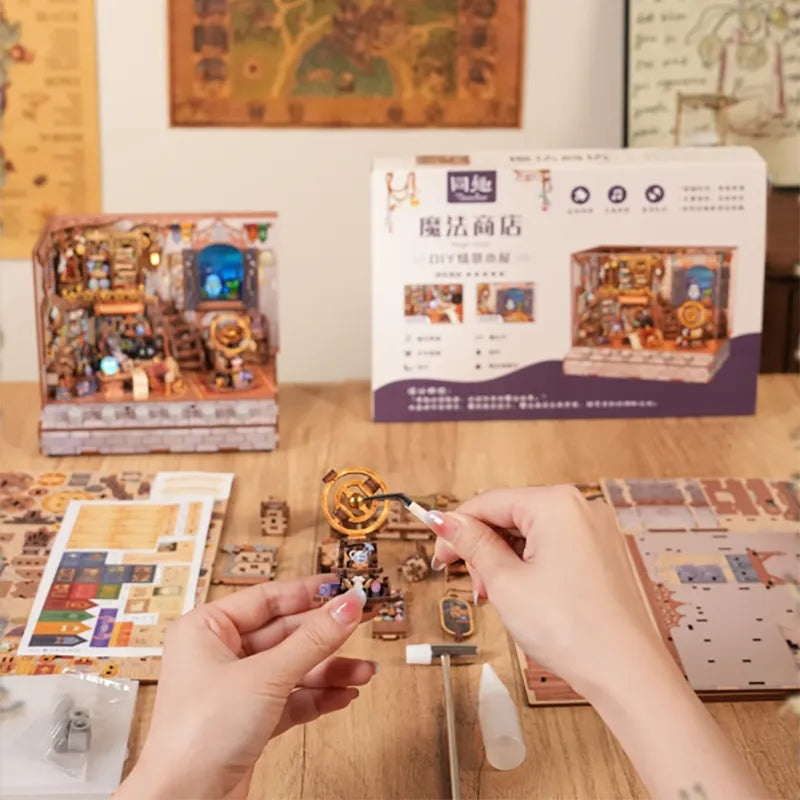 Miniature House Kit | Magic Shop-CraftoyX