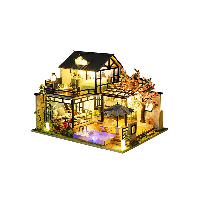 DIY Miniature House | Molan Pavilion Dollhouse Kit - CraftoyX