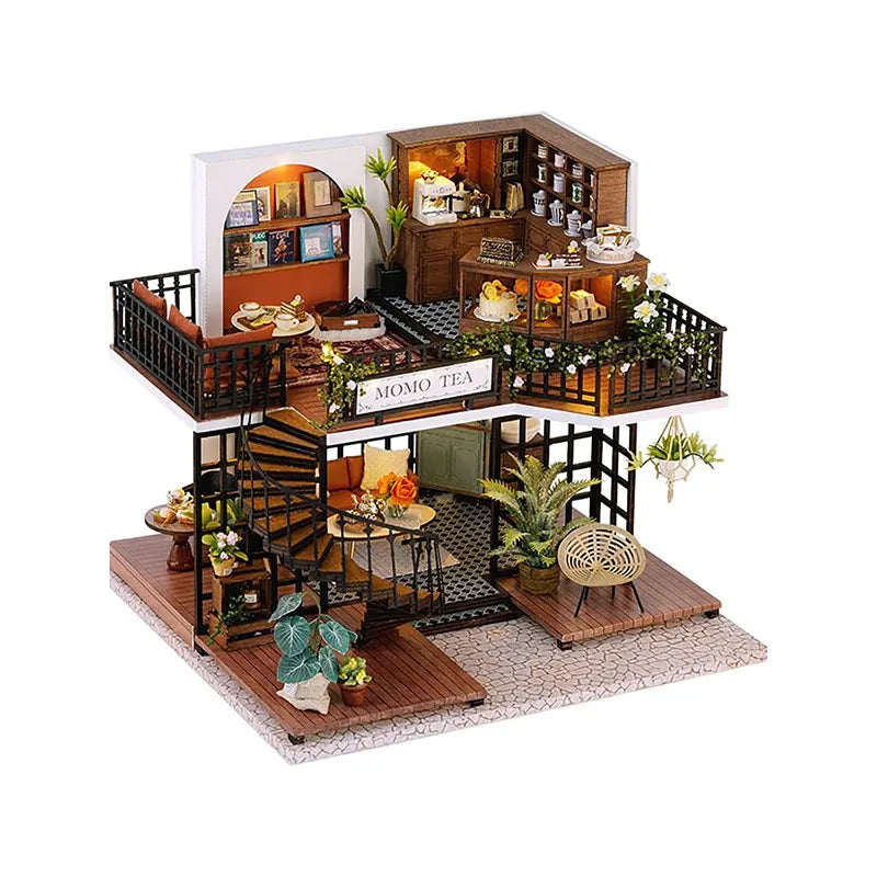 DIY Miniature House | Momo Tea Dollhouse Kit - CraftoyX