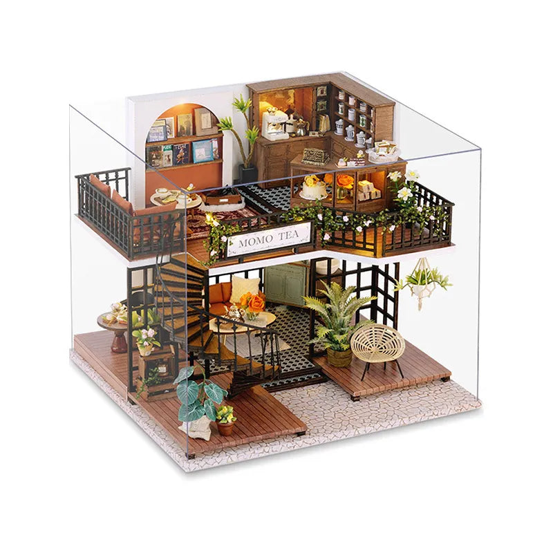 DIY Miniature House | Momo Tea Dollhouse Kit - CraftoyX