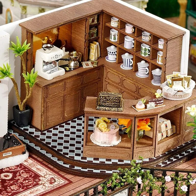 DIY Miniature House | Momo Tea Dollhouse Kit - CraftoyX