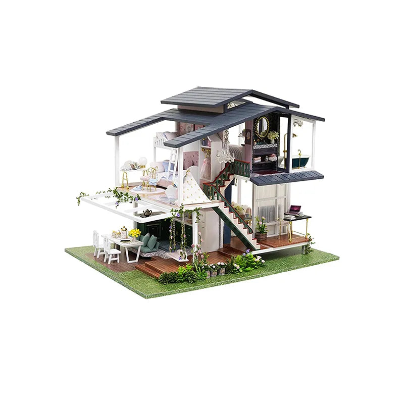 DIY Miniature House | Monet Garden Dollhouse Kit - CraftoyX