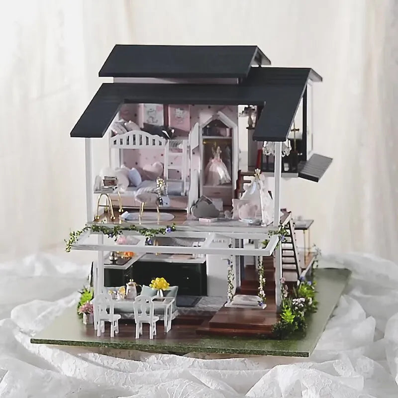 DIY Miniature House | Monet Garden Dollhouse Kit - CraftoyX