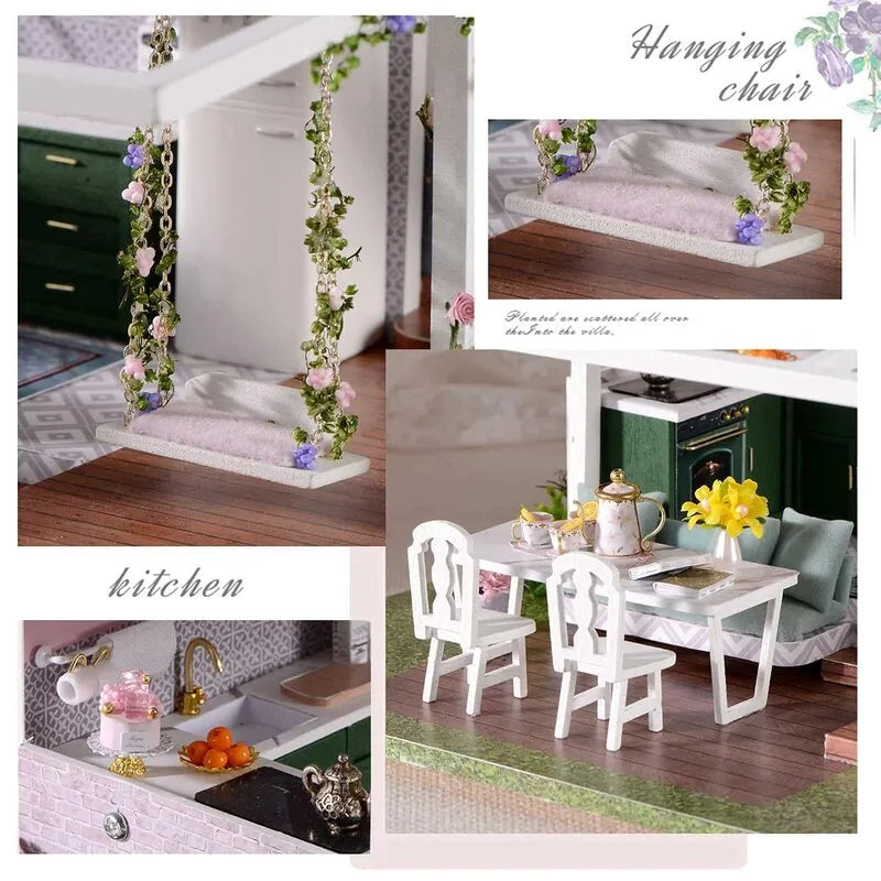 DIY Miniature House | Monet Garden Dollhouse Kit - CraftoyX