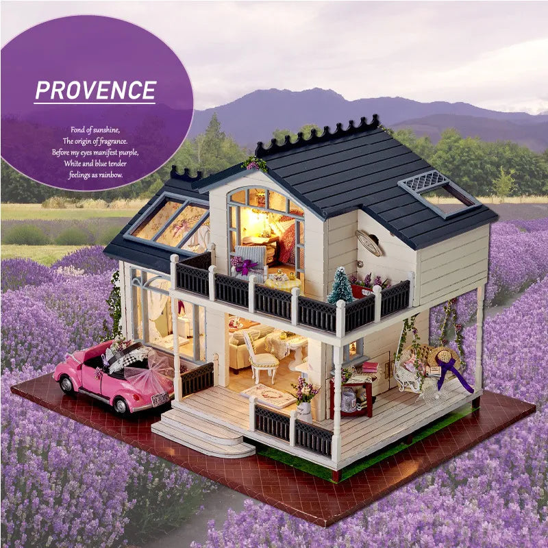 DIY Miniature House | Provence Dollhouse Kit - CraftoyX