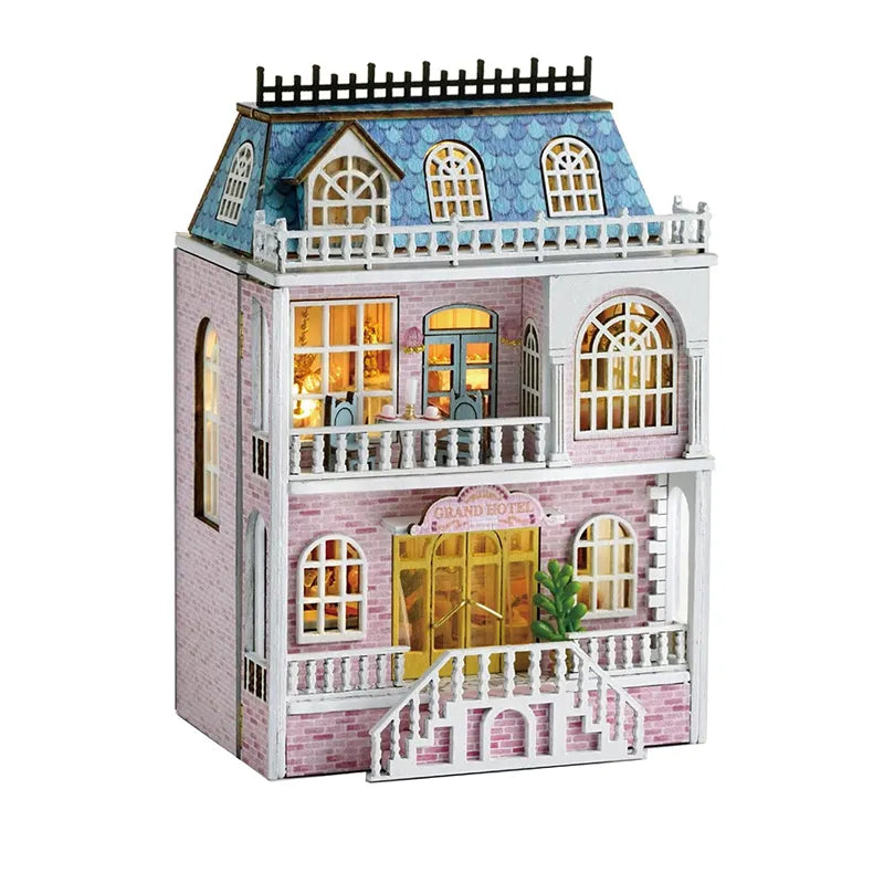 DIY Miniature House | Romantic Castle Dollhouse Kit - CraftoyX