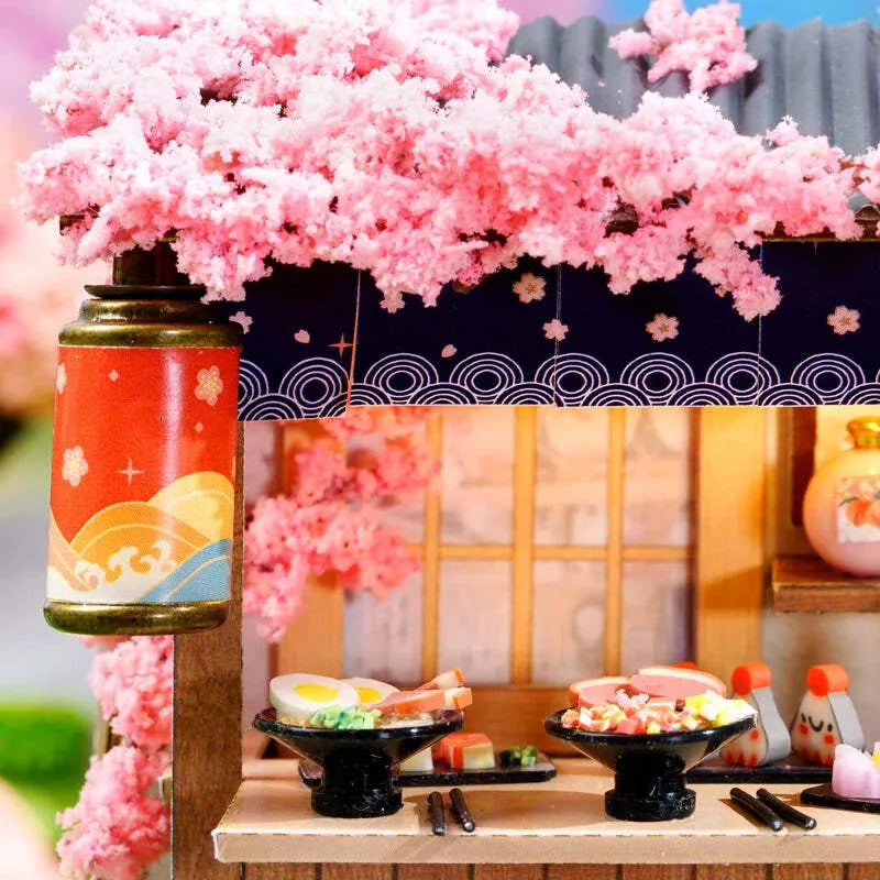 DIY Miniature House | Sakura Noodles Shop Dollhouse Kit-CraftoyX