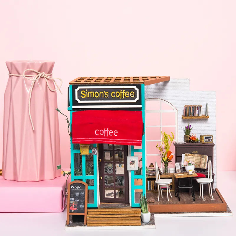 DIY Miniature House | Simon's Coffee Dollhouse Kit - CraftoyX